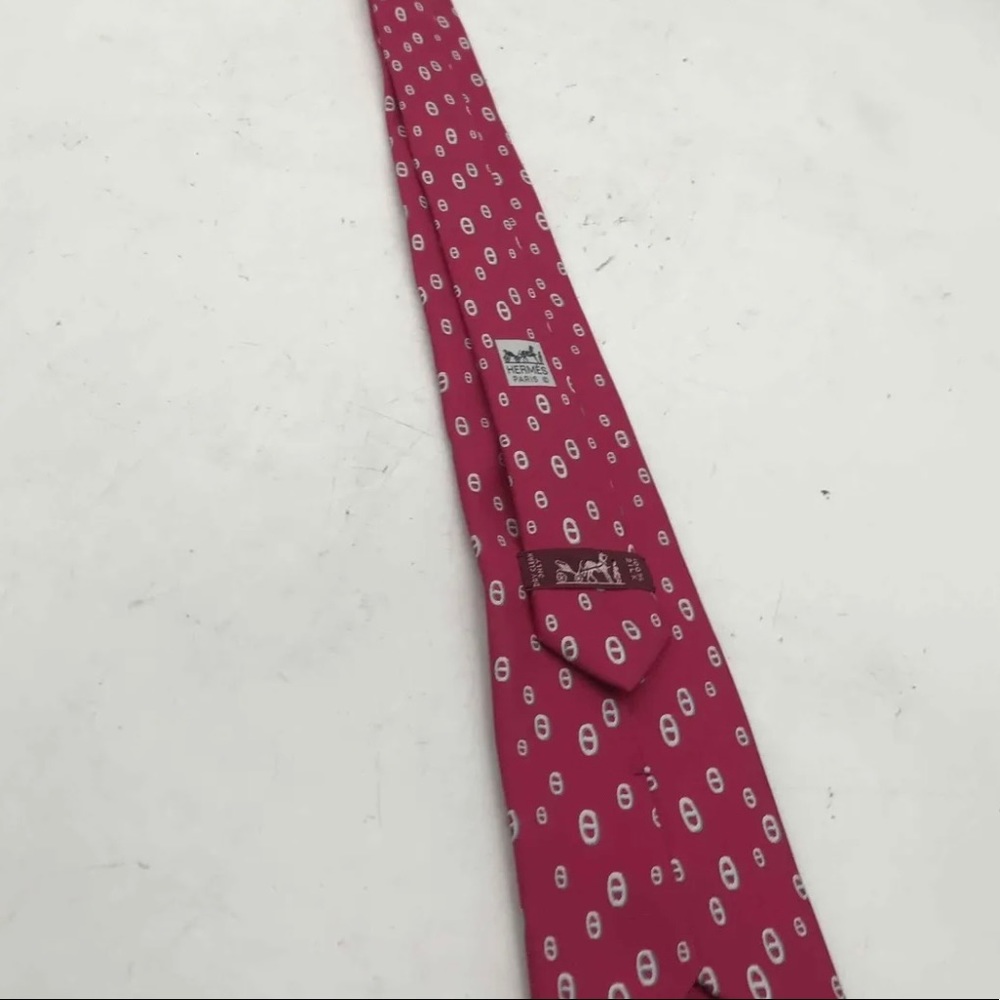 HERMES Men's Silk NECKTIE Tie 100% silk authentic.￼ - Picture 5 of 6